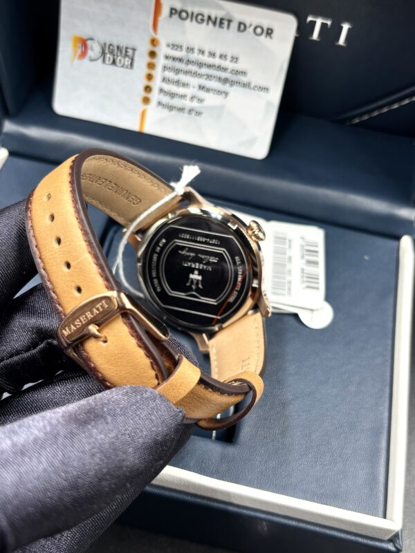 MONTRE MASERATI EN CUIR BRACELET MARRON