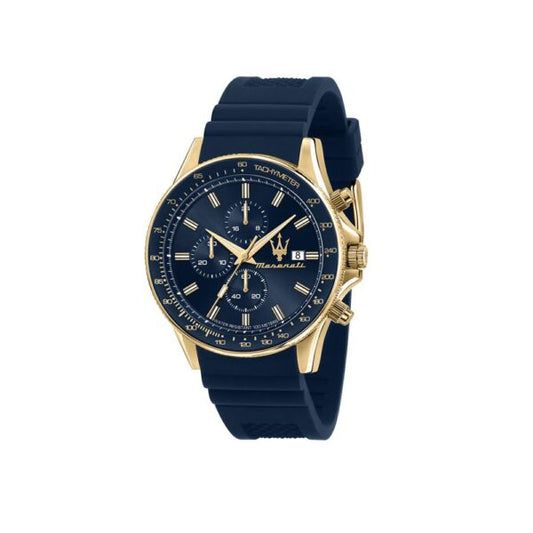 MASERATI SFIDA QUARTZ 43 mm BRACELET BLEU SILICONE 274847