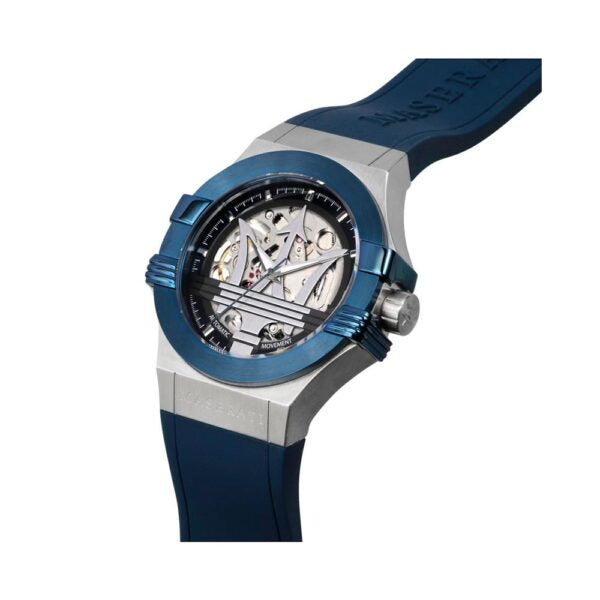 MASRATI POTENZA AUTOMATIQUE BLEU BRACELET EN GOMME 28737