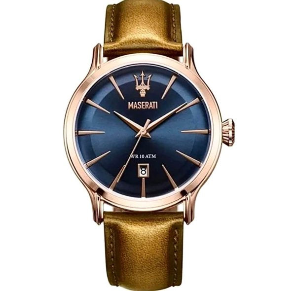 MONTRE MASERATI EN CUIR BRACELET MARRON