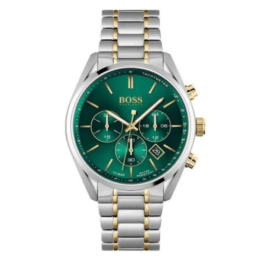 MONTRE HUGO BOSS CHAMPION HB1513878 double ton – Cadran vert