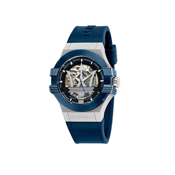 MASRATI POTENZA AUTOMATIQUE BLEU BRACELET EN GOMME 28737
