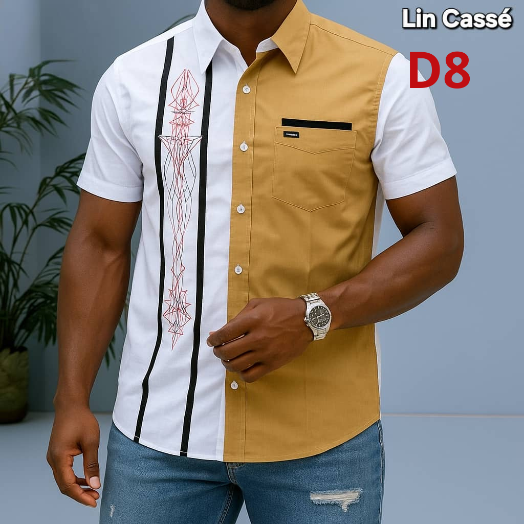 Chemise lin cassé