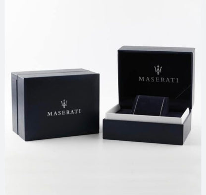 MASERATI POTENZA AUTOMATIC BRACELET EN CUIR NOIR 65672