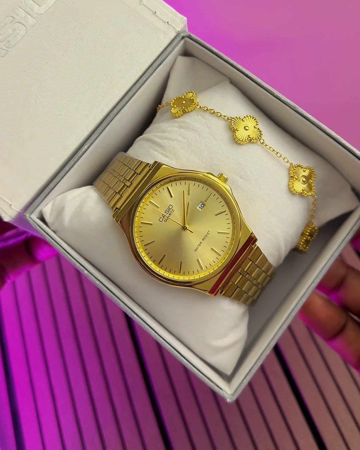 Montre Casio Avec Bracelet – MTP-B145D-3AVDF – Bracelet en Acier Inoxydable – Affichage analogique – Résistant à l’eau