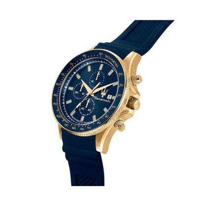 MASERATI SFIDA QUARTZ 43 mm BRACELET BLEU SILICONE 274847